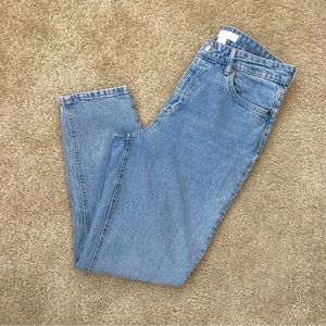 H&M, Size 8, Light Wash Blue, High Rise, Mom Jean